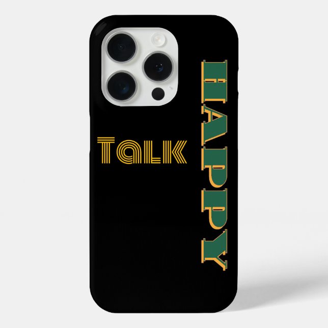 Happy Talk Green Black Case-Mate iPhone Hülle (Rückseite)