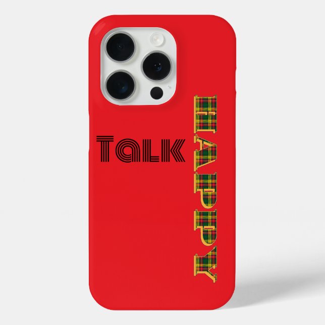 Happy Talk Kariert Red Case-Mate iPhone Hülle (Rückseite)