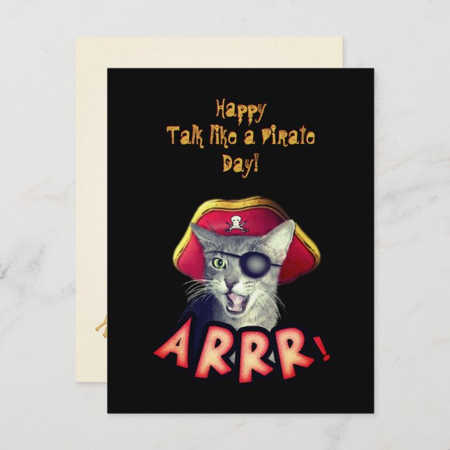 Happy Talk wie ein Pirate Day 9/19 Card (Vorne/Hinten)