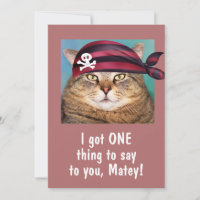 Happy Talk wie eine Piratenkatze