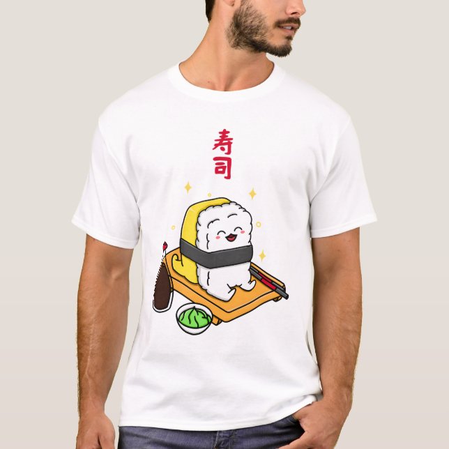 Happy Tamago Sushi T-Shirt (Vorderseite)