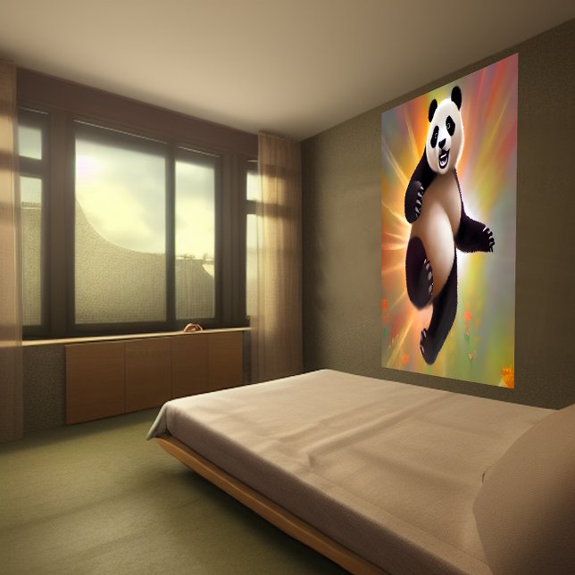 Happy Tancing Panda | AI Art Poster (Von Creator hochgeladen)