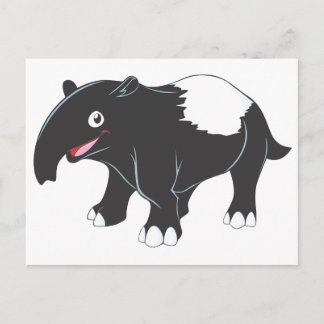 Happy Tapir Cartoon Postkarte