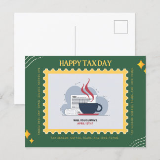 Happy Tax Day Postcard Postkarte
