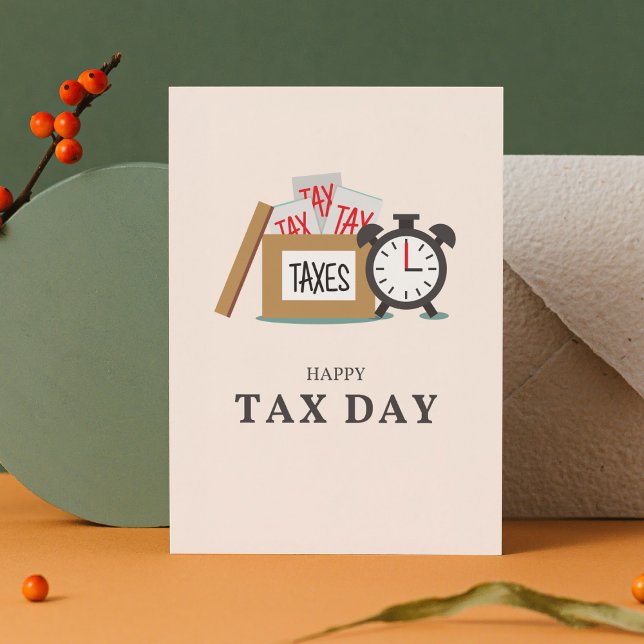 Happy Tax Day Postkarte (Von Creator hochgeladen)