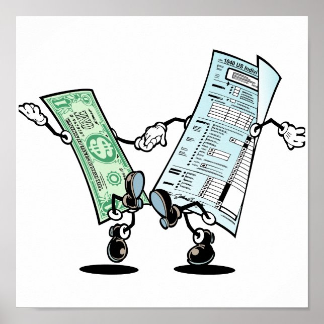 Happy Tax Refund Design Poster (Vorne)