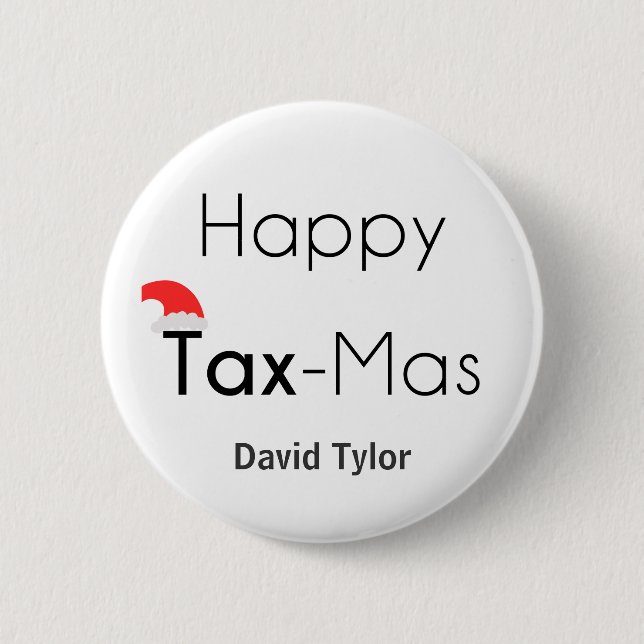 Happy TaxMas Button (Vorderseite)