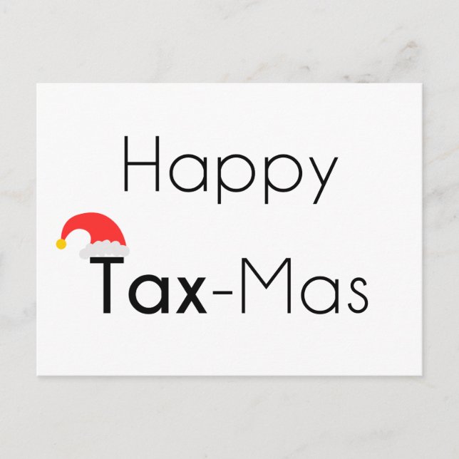 Happy TaxMas Feiertagspostkarte (Vorderseite)