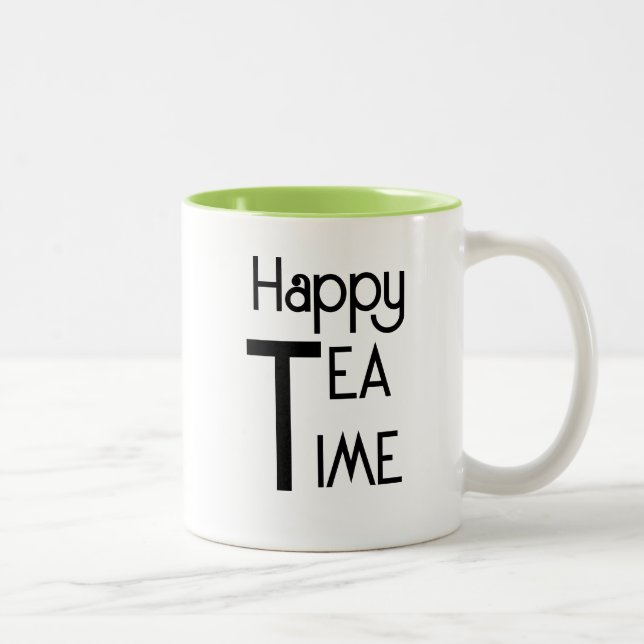 Happy Tea Time Zweifarbige Tasse (Rechts)