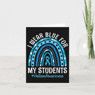 Happy Teacher Ich trage Blau für meine Schüler Aut Karte
