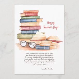 Happy Teacher's Day Card Einladung