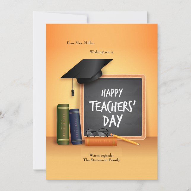 Happy Teacher's Day Card Feiertagskarte (Vorderseite)