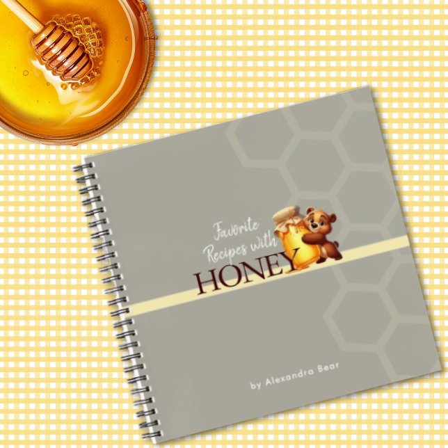Happy Teddy Bear Honey Jar Honeycomb Recipes  Notizbuch (Happy Teddy Bear Honey Jar Honeycomb Recipes Notebook)