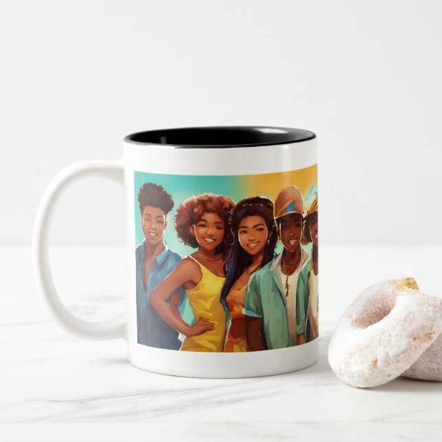 Happy Teens: Freude am Design von Tasse (Mit Donut)