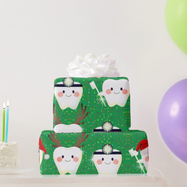Happy Teeth Christmas Geschenkpapier (Partygeschenke)