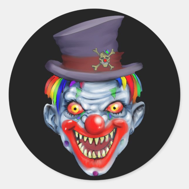 Happy Teeth Clown Sticker (Vorderseite)