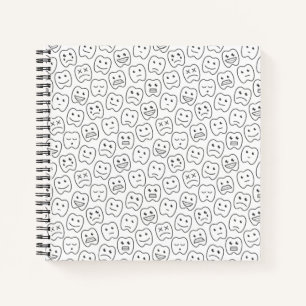 Happy Teeth Pattern Notizbuch