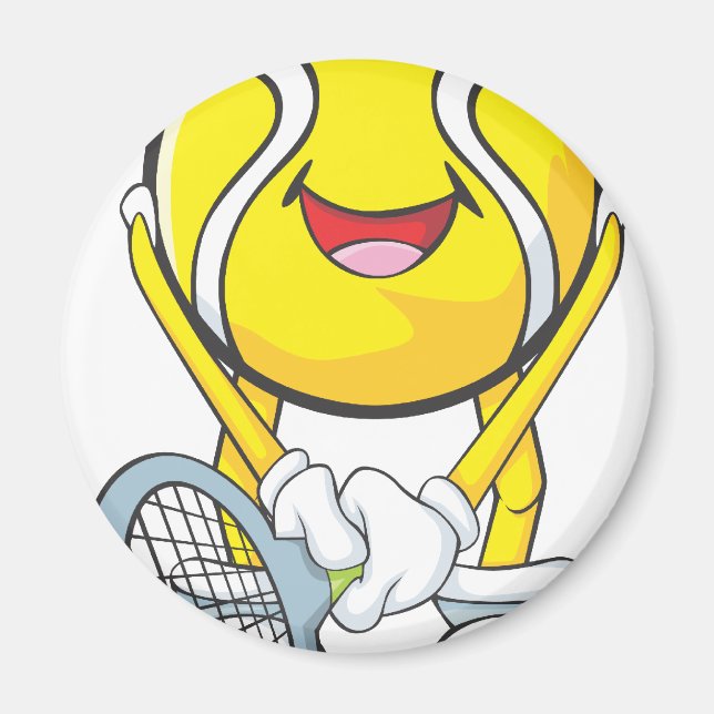 Happy Tennis Ball Magnet (Vorne)