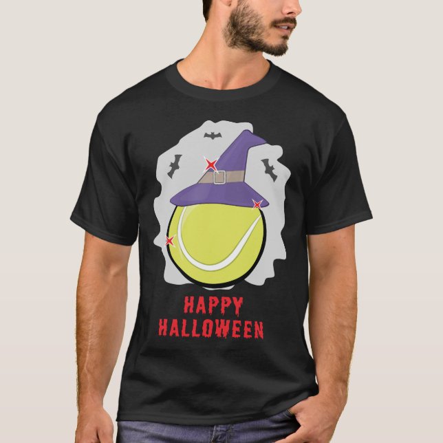Happy Tennis Halloween - Funny T-Shirt (Vorderseite)