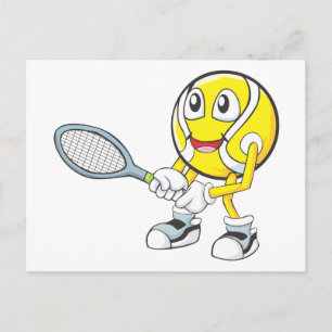 Happy Tennis Player Postkarte