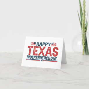 Happy Texas Independence Day American Patriotic Dankeskarte