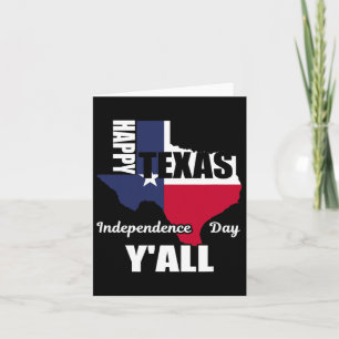 Happy Texas Independence Day Y'all Usa Cowboy T-Sh Karte