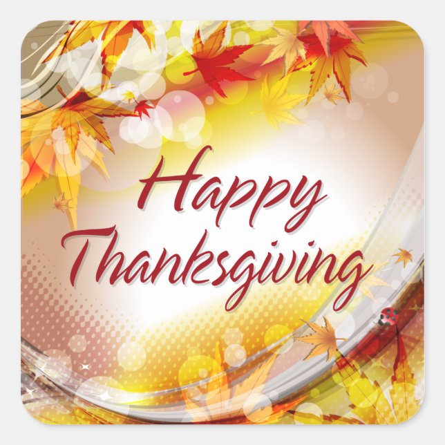 Happy Thanksgiving 11 Sticker (Vorderseite)