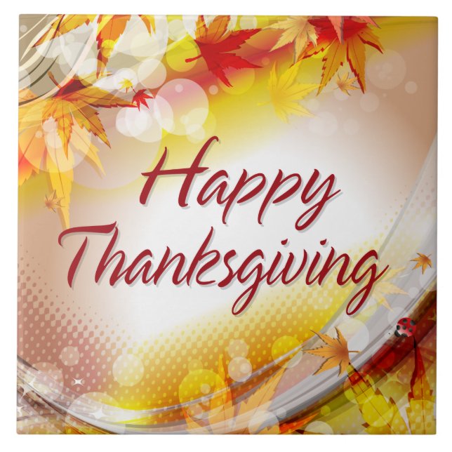Happy Thanksgiving 11 Tile Fliese (Vorderseite)