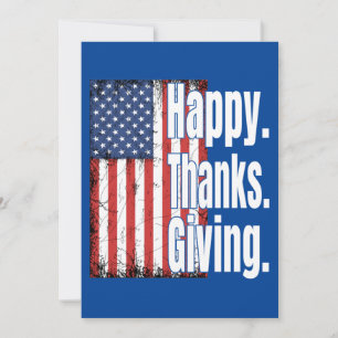 Happy Thanksgiving American Flag Einladung