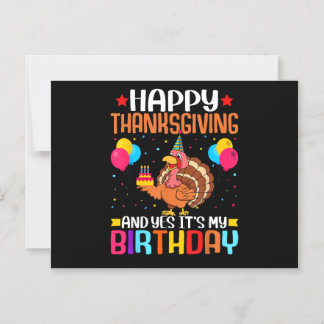 Happy Thanksgiving and Yes It's My Birthday Thanks Magneteinladung