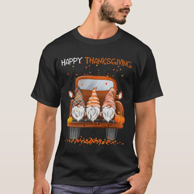 Happy Thanksgiving auf Lieferwagen LKWnomen Liebha T-Shirt (Vorderseite)