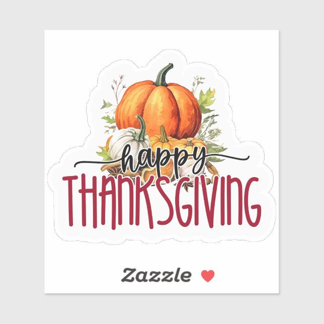 Happy Thanksgiving Aufkleber (Blatt)