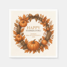 Happy Thanksgiving Autumn Wreath Elegante