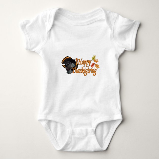 Happy Thanksgiving Baby Strampler (Vorderseite)
