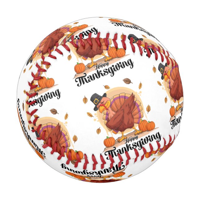 Happy Thanksgiving Baseball (Rückseite Rechts)