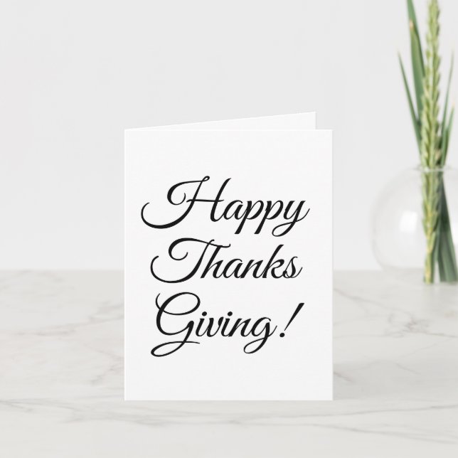 Happy Thanksgiving benutzerdefinierte Skripttext-T Karte (Vorderseite)