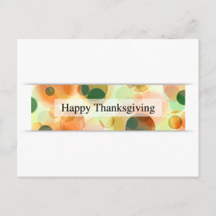 Happy Thanksgiving Bokeh Postkarte