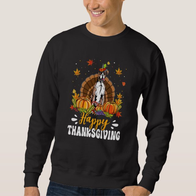 Happy Thanksgiving Boxer Dog Turkey Pumpkin  1 Sweatshirt (Vorderseite)