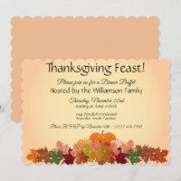 Happy Thanksgiving Buffet/Abendessen Einladung