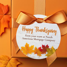 Happy Thanksgiving Business Herbst Leaves Company Geschenkanhänger