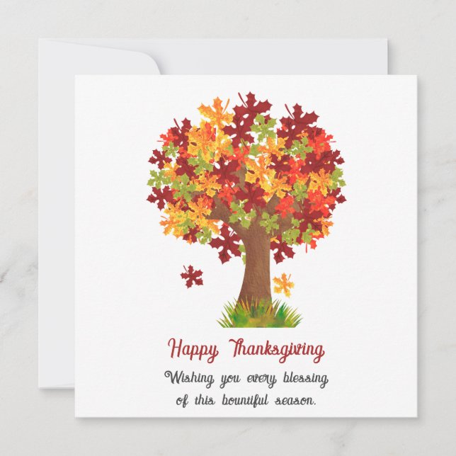 Happy Thanksgiving Card (Vorderseite)