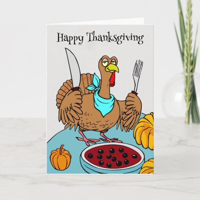 Happy Thanksgiving Card Feiertagskarte (Vorderseite)
