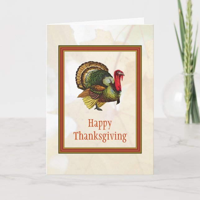 Happy Thanksgiving Card Feiertagskarte (Vorderseite)