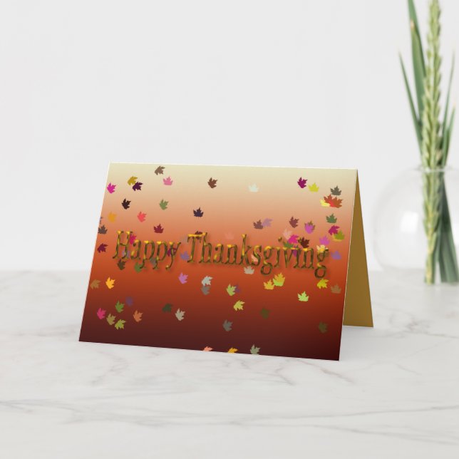 Happy Thanksgiving Card Feiertagskarte (Vorderseite)
