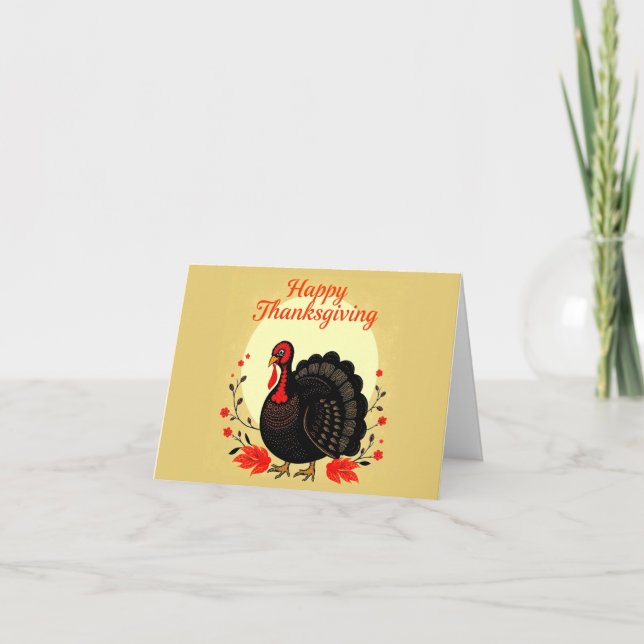 Happy Thanksgiving Card Karte (Vorderseite)