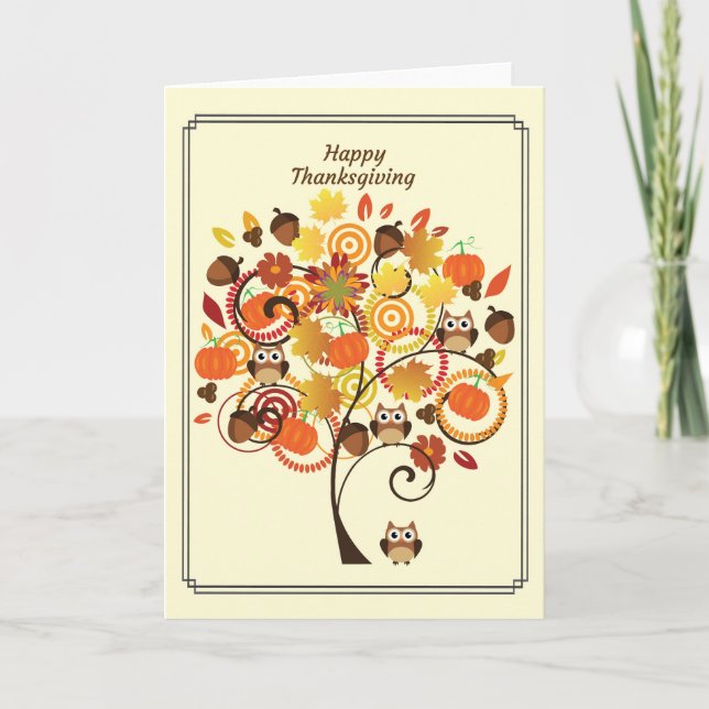 Happy Thanksgiving Card Karte (Vorderseite)