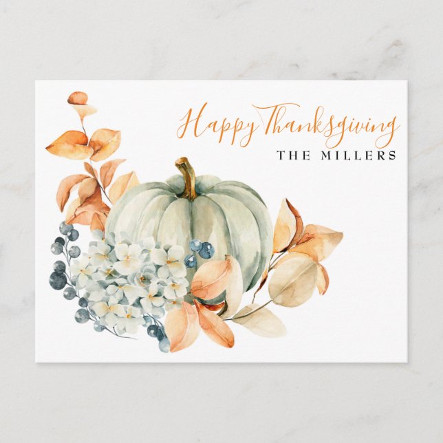 Happy Thanksgiving Card Postkarte (Vorderseite)