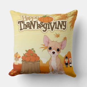 Happy Thanksgiving Chihuahua Kissen