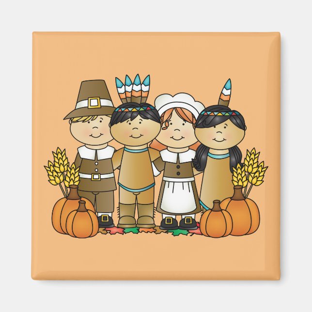 Happy Thanksgiving Children Magnet (Vorne)