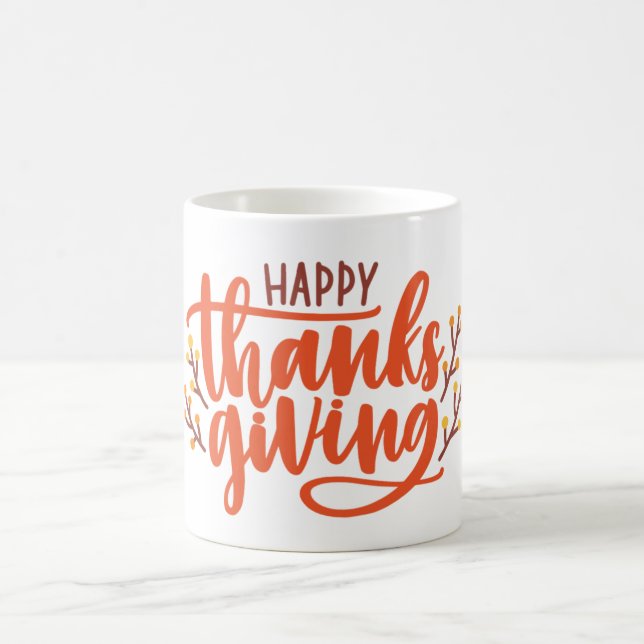 Happy Thanksgiving Classic Coffee Mug JCoCustom Kaffeetasse (Mittel)